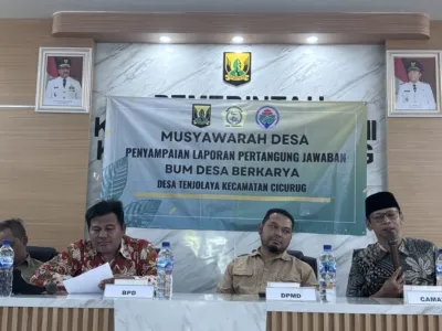 Penyampaian Laporan Pertanggungjawaban BUMDes Berkarya Tahun Buku 2025 Berjalan Lancar