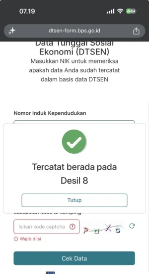 Cara Cek Desil DTSEN Secara Online Menggunakan NIK, Mudah dan Bisa Dilakukan Sendiri